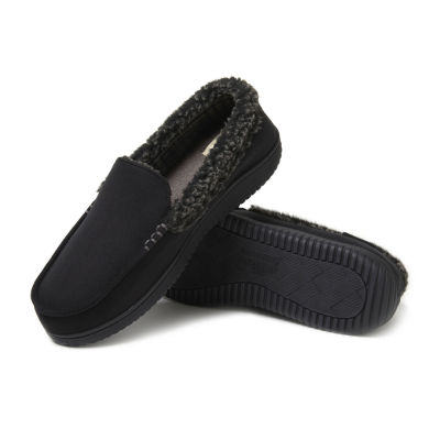 Dearfoams Mens Alexander Microsuede Moccasin Slippers