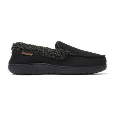 Dearfoams Mens Alexander Microsuede Moccasin Slippers