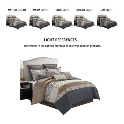 Stratford Park Kelvin 10pc Midweight Comforter Set