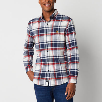 U.S. Polo Assn. Stretch Mens Classic Fit Long Sleeve Plaid Button-Down Shirt