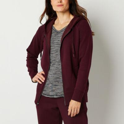 Xersion Womens Oversized Fleece Long Sleeve Hoodie - JCPenney