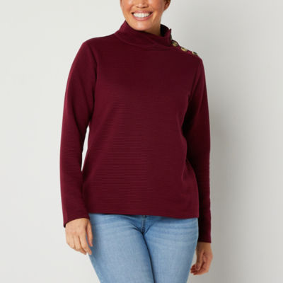 St john's bay on sale womens mock turtleneck