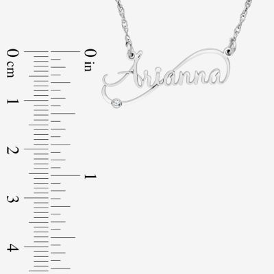 New White Diamond Accent Name Necklaces