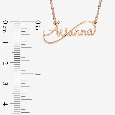 Womens 10K Gold White Name Necklaces