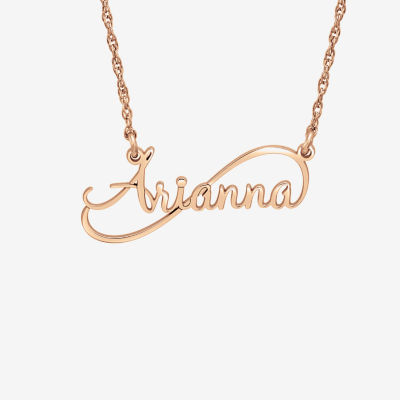 Womens 10K Gold White Name Necklaces