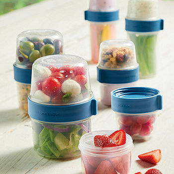  LOCK & LOCK Easy Essentials Food Storage lids/Airtight  containers, BPA Free, Rectangle-54 oz-for Snacks (4 Section), Clear: Food  Savers: Home & Kitchen