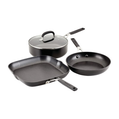 KitchenAid 11.25-Inch Hard Anodized Ceramic Nonstick Grill Pan, Black
