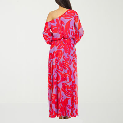 Premier Amour Womens Long Sleeve Floral Maxi Dress