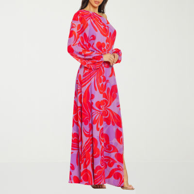 Premier Amour Womens Long Sleeve Floral Maxi Dress