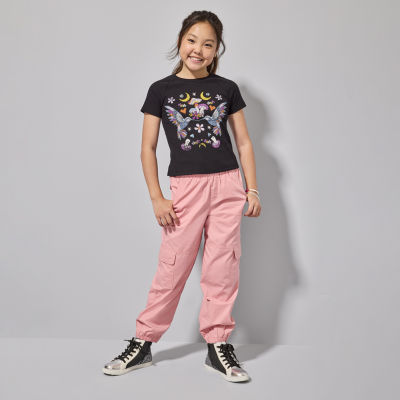 Thereabouts Little & Big Girls Cargo Cuffed Jogger Pant