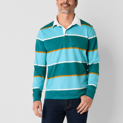 St. John s Bay Rugby Mens Classic Fit Long Sleeve Polo Shirt Hamilton Place