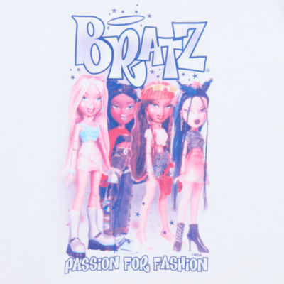 Skinnydip London Juniors Womens Round Neck Short Sleeve Bratz Dolls Graphic T-Shirt