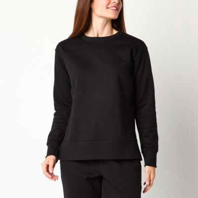 Xersion Womens Super Soft Fleece Round Neck Long Sleeve Sweatshirt Tall