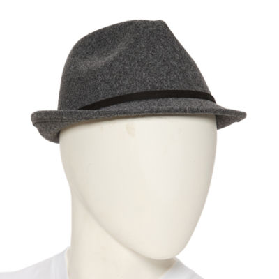 Stafford Poly Wool Mens Fedora, Color: Grey JCPenney