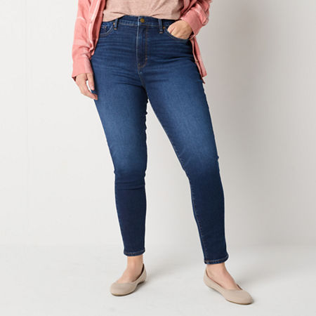 a.n.a Womens High Rise Skinny Fit Jean, 12, Blue