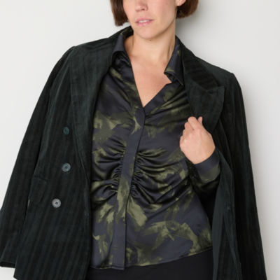 Worthington Womens Long Sleeve Regular Fit Button-Down Shirt
