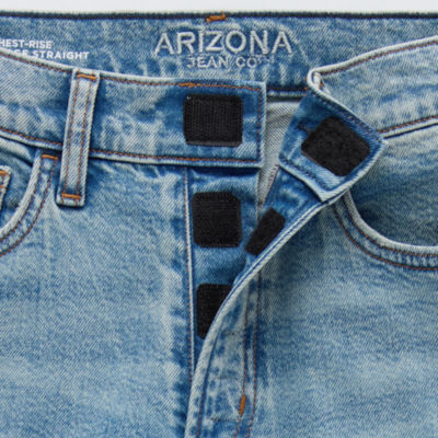 Arizona Juniors Womens Highest Rise Straight Leg Easy-on + Easy-off Jean