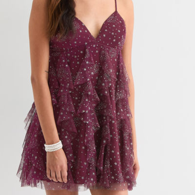 Radiante Couture Star Womens Sleeveless Babydoll Dress Juniors