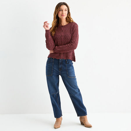 Frye and Co. Womens Long Sleeve Pullover Sweater, X-large, Red
