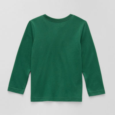 Okie Dokie Toddler & Little Boys Crew Neck Long Sleeve T-Shirt