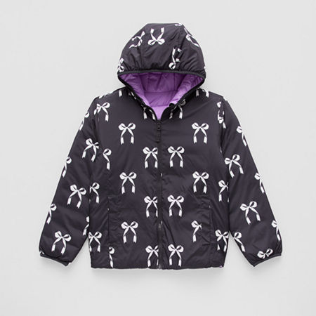 Thereabouts Little & Big Kid Girls Midweight Puffer Jacket, X-large (18.5) Plus, Purple