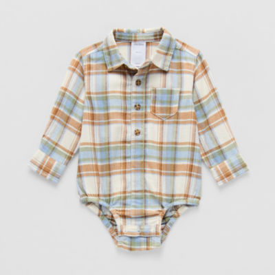 Okie Dokie Baby Boys Long Sleeve Bodysuit
