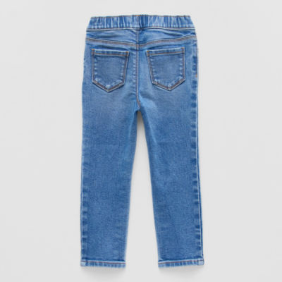 Okie Dokie Toddler & Little Girls Adjustable Waist Stretch Fabric Jegging