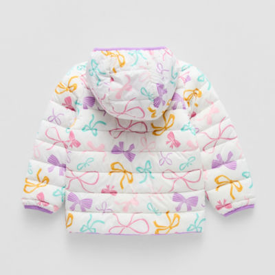 Okie Dokie Reversible Girls Water Resistant Midweight Puffer Jacket