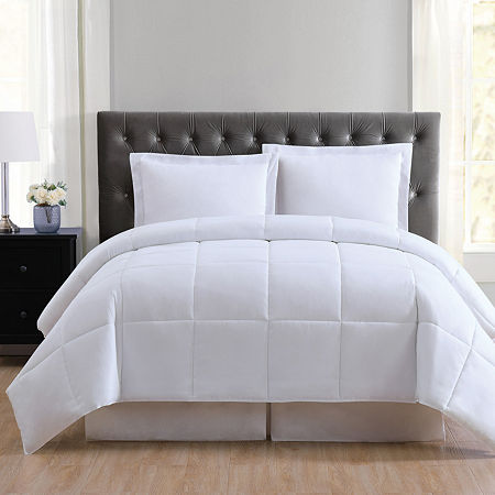 Truly Soft Everyday Reversible Midweight Hypoallergenic Comforter Set, One Size, White