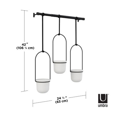 Umbra Triflora Hanging Planter White 3-pc. Wall Basket