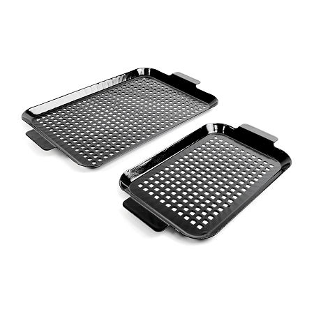 Charcoal Companion Porcelain 2-pc. Grilling Grid Set, One Size, Black