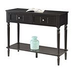 French Country 2 Drawer Hall Table with Shelf
