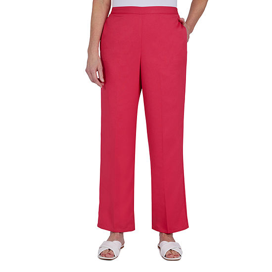 Alfred Dunner Happy Hour Womens Straight Pull-On Pants