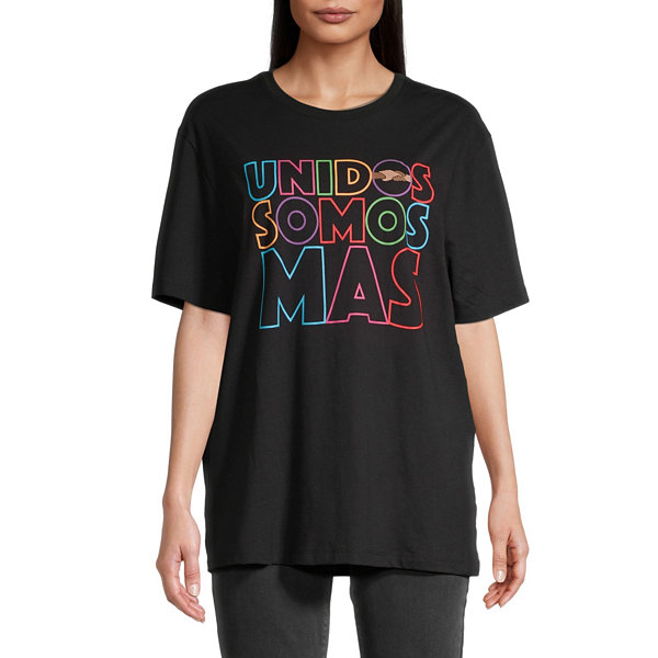 Hope & Wonder Unidos Somos Mas Unisex Adult Crew Neck Short Sleeve Regular Fit Graphic T-Shirt