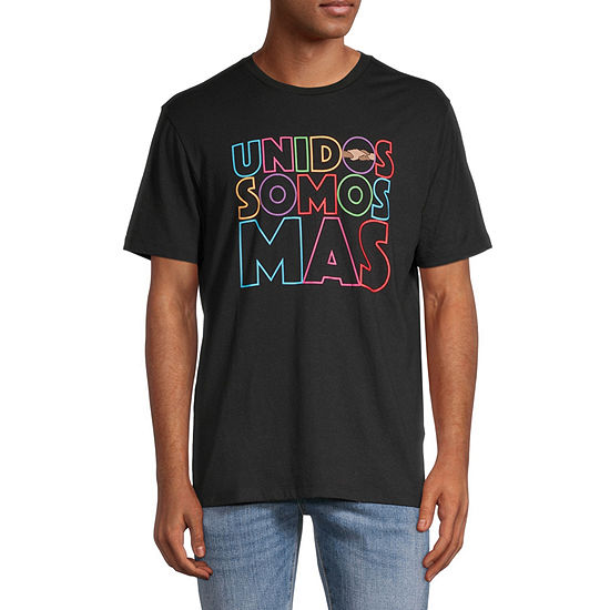 Hope & Wonder Unidos Somos Mas Unisex Adult Crew Neck Short Sleeve Regular Fit Graphic T-Shirt