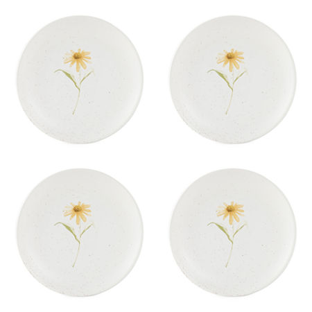 Linden Street Amber Glow Harvest 4-pc. Stoneware Appetizer Plate, One Size , White