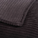 IZOD Ribbed Plush Lightweight Blanket