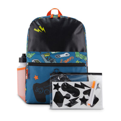 Cudlie 7 Piece Boy's Gamer DIY Backpack Set With Chalk Markers