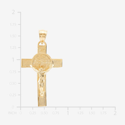 Crucifix Womens 14K Gold Cross Pendant