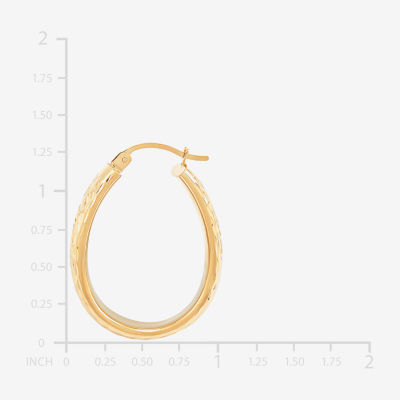 14K Gold 30mm Round Hoop Earrings