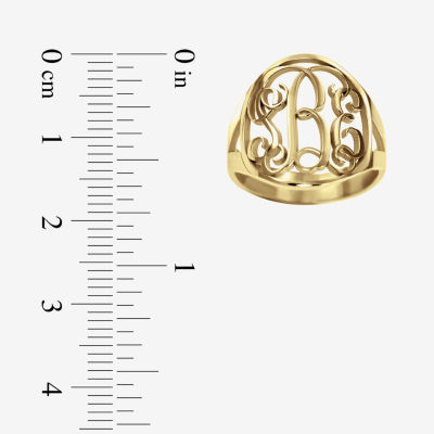 Personalized 18mm Vine Monogram Ring