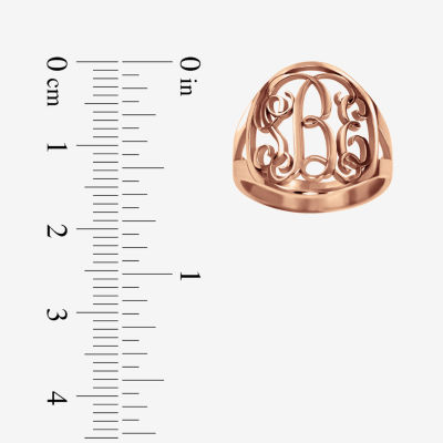 Personalized 18mm Vine Monogram Ring