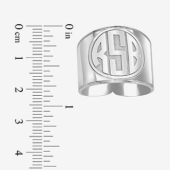 Personalized 14K Gold Over Sterling Silver Monogram Ring-JCPenney