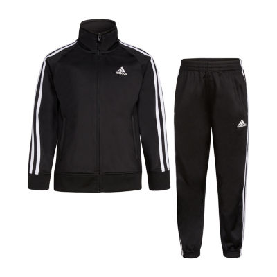 adidas Two-Piece Heather Long Sleeve Hooded Pullover & Elastic