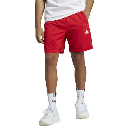 adidas Chelsea 7 Inch Mens Mid Rise Workout Shorts, Small, Red