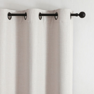 Max Blackout Emerson Solid Grommet Top 100% Single Curtain Panel