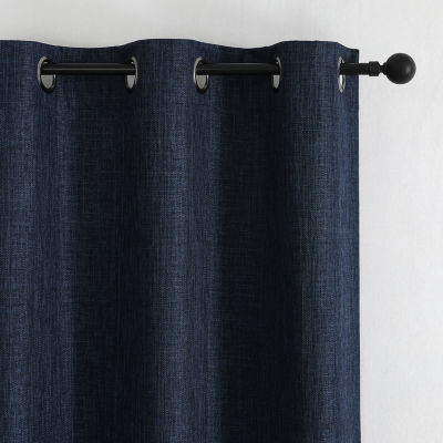 Max Blackout Emerson Solid 100% Grommet Top Single Curtain Panel