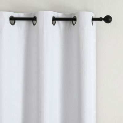 Max Blackout Emerson Solid Grommet Top 100% Single Curtain Panels