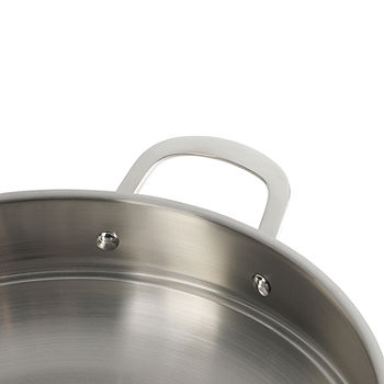 MARTHA STEWART EVERYDAY Midvale 4 qt. Stainless Steel Saute Pan with Lid  985120055M - The Home Depot