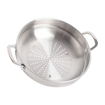 Martha Stewart Stainless Steel 12 Everyday Pan with Steamer Insert